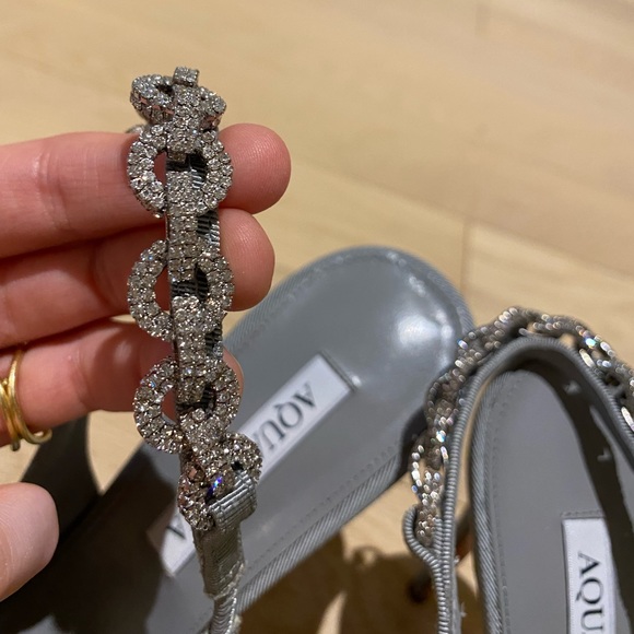 Aquazzura Love Link Sling 105 in Gray - Picture 7 of 11